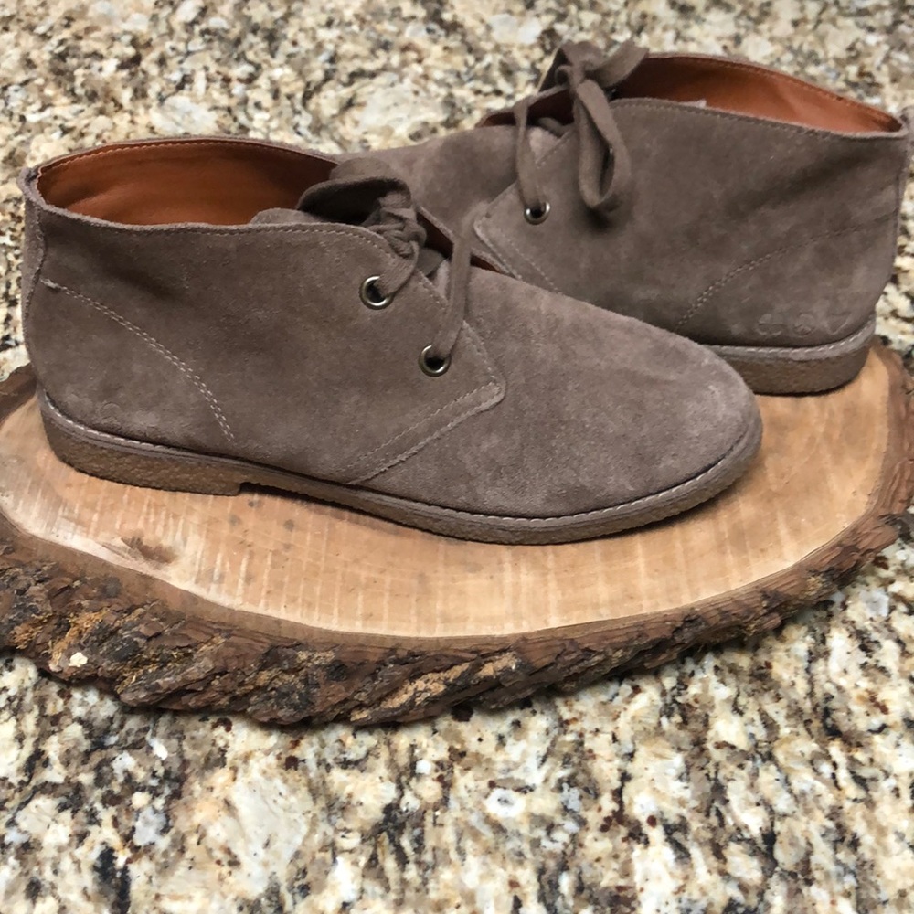Lucky Brand Emilia Taupe Suede  Chukka Boots